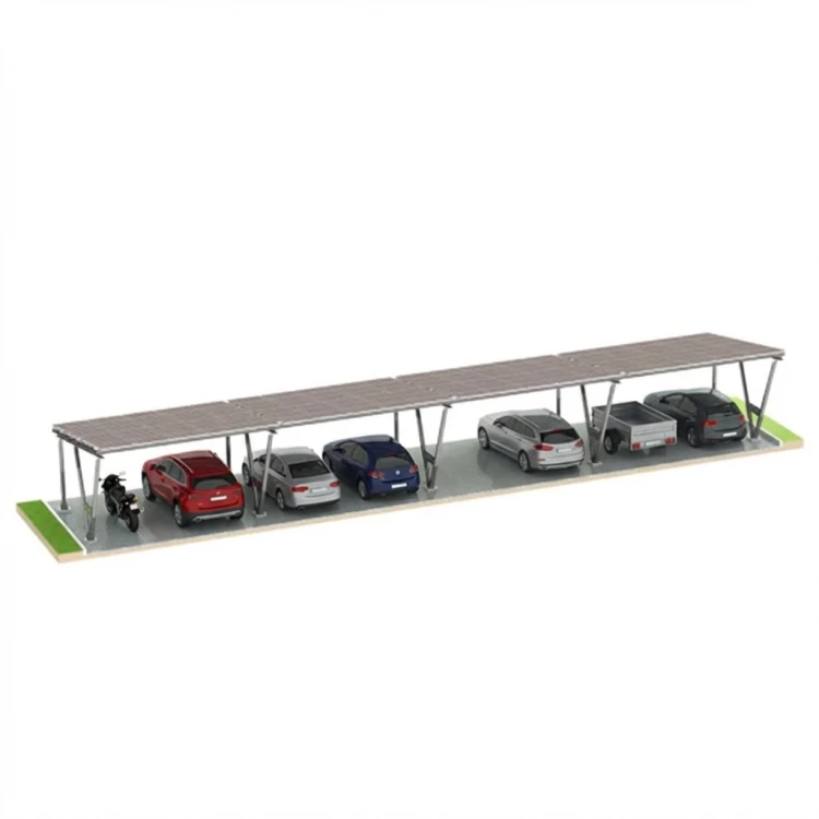 Carport Photovoltaïque VICA pour 8 véhicule Abri Solaire 4x2 modules GPV-105-08 (1)
