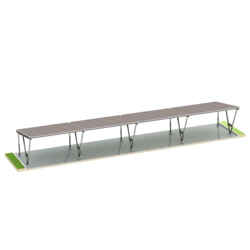 Carport Photovoltaïque VICA pour 8 véhicule Abri Solaire 4x2 modules GPV-105-08 (2)