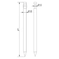 Piquet à enfoncer simple l=35cm acier galvanisé électrolytiquement 000-164 (2)