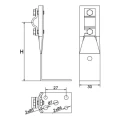 Équerre avec plaque h=8cm galvanisé électrolytique 000-146 (2)
