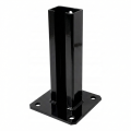 Base de poteau de clôture 60x40 noire RAL 9005 galvanisée 000-153 (1)