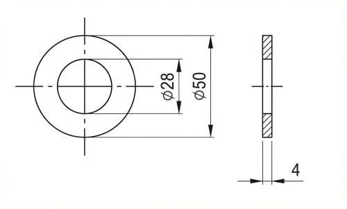 Rondelle M27 DIN 125 A2 140 HV 28 - 50 pièces 000-167 (2)