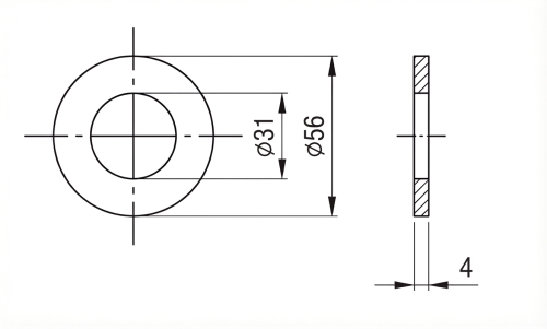 Rondelle M30 DIN 125 A2 140 HV 28 - 50 pièces 000-168 (2)