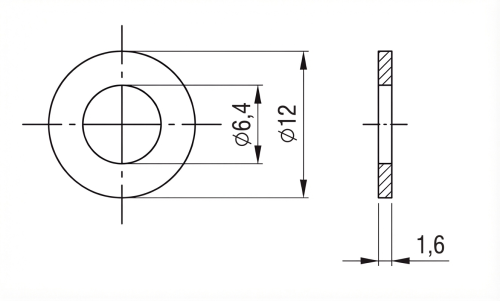 Rondelle M6 DIN 125 A4 140 HV 6,4 - 1000 pièces 000-174 (2)