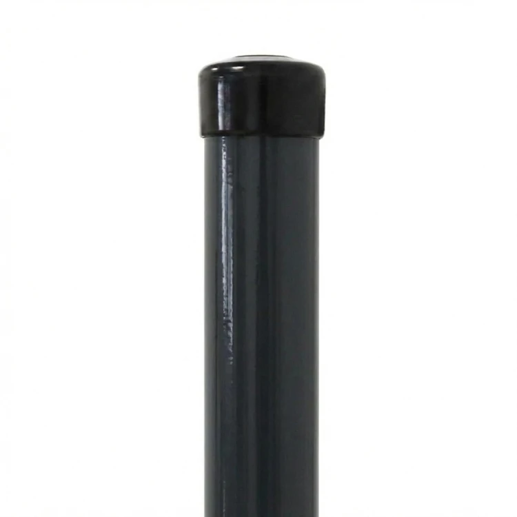 Poteau de clôture Fi 48,3x1,5, longueur 2,3 m, graphite RAL 7016 000-227 (1)