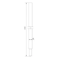 Piquet de terre pliable - cône Morse; Ø 16x1500 mm /OG/ PV-23-01 (3)