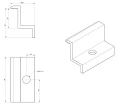 Pince latérale H35 aluminium 6060 trou M8 PV-03-05 (2)