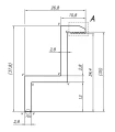 Pince latérale H35 aluminium 6060 trou M8 Anodisé PV-03-06 (1)