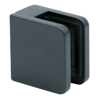Support verre 45x45x26 mm anthracite verre 6-10,76 mm zamak système plat peint