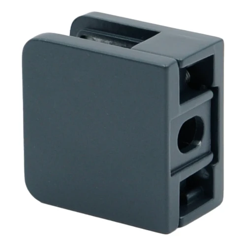 Support pour verre 45x45x26 mm anthracite verre 6-10,76 mm zamak système plat peint 000-269 (2)