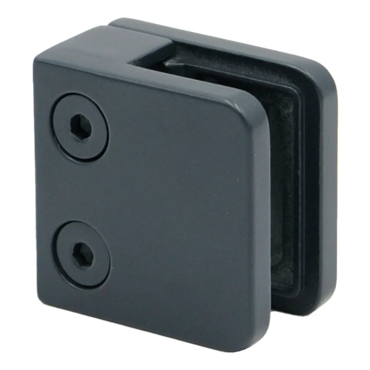 Support pour verre 45x45x26 mm anthracite verre 6-10,76 mm zamak système plat peint 000-269 (3)