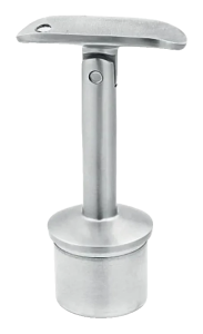 Support de main courante articulé collé fi 42,4 mm, tige fi 14 mm, H80, AISI 304, satin, système 42,4 mm (24 pcs)