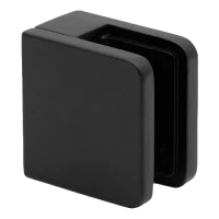 Fixation ponctuelle pour verre 45x45x26 mm, noir, verre 6-10,76 mm, zamak, système plat, peint