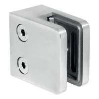Support pour verre 45x45x26 mm, verre 6-10,76 mm, AISI 304, système plat, poli