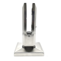 Fixation verticale pour verre spigot 50x50/100x100 mm verre 12-17,52 mm AISI 304 satiné 000-291 (1)