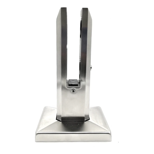Fixation verticale pour verre spigot 50x50/100x100 mm verre 12-17,52 mm AISI 304 satiné 000-291 (1)
