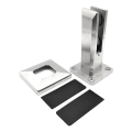Fixation verticale pour verre spigot 50x50/100x100 mm verre 12-17,52 mm AISI 304 satiné 000-291 (4)