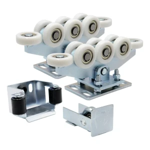 Kit chariots 80 (8 galets. galets nylon) pour portails coulissants avec accessoires