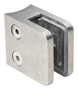 Support pour verre 45x45x26 mm verre 6-10,76 mm zamak système 42,4 mm brut