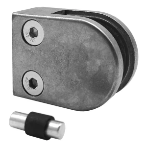 Support de verre 50x40x26 mm pin verre 6-10,76 mm zamak système plat brut