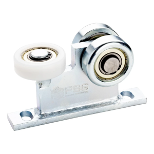 Chariot roulant 70 pour portail suspendu 2 galets acier et 1 en plastique - base étroite