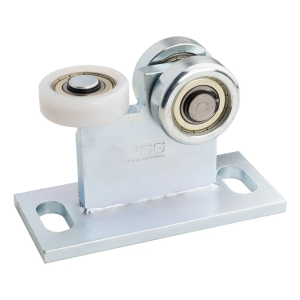 Chariot roulant 70 pour portail suspendu 2 galets acier et 1 en plastique - base large