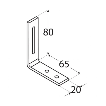 Équerre réglable KR 1 75x65x20x3,0 zinc galvanique doré 000-345 (3)