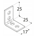 Équerre connecteur de montage KW 1 25x25x17x1,5 mm zingué 000-346 (3)