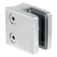 Support de verre 6-10,76 mm 45x45x26 mm AISI 316, système 42,4 mm satiné