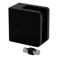 Support de verre 45x45x26 mm pour surface plane avec console noir