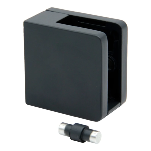 Fixation de verre 45x45x26 mm pour surface plane avec support anthracite