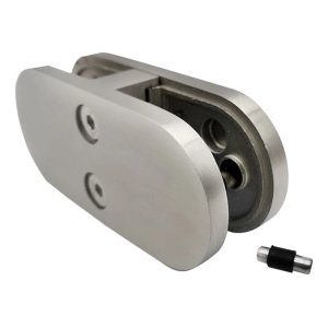 Support pour verre 6-12,76 mm 180° 106x45x30 mm pin AISI 304 satiné