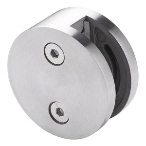 Support de verre 8-12,76 mm unilatéral fi 60 mm AISI 304 système plat satiné