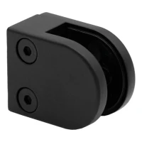 Support verre 6-10,76 mm 50x40x26 mm pin zamak peint système plat noir