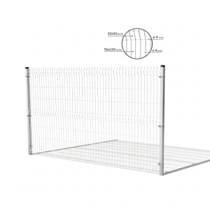 Panneaux de clôture 3D 1230x2500 mm fil 4 mm 51 fils graphite RAL 7016 (50 pcs)