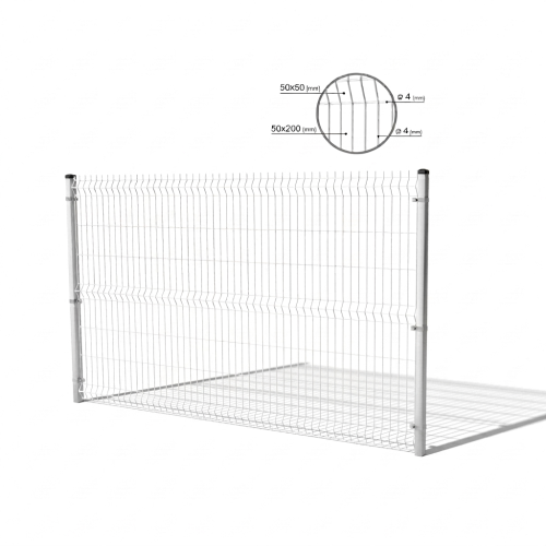 Panneaux de clôture 3D 1230x2500 mm fil 4 mm 51 fils graphite RAL 7016 (50 pcs) 000-486 (1)