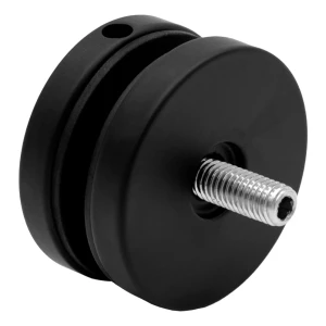 Fixation ponctuelle pour verre 8-17,52 mm fi 50/8/M8x45 AISI 304 système plat noir
