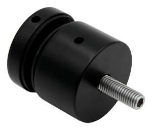 Fixation ponctuelle rotule pour verre ⌀ 50mm filetage M10 système plat noir