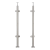 Poteau de balustrade d'angle pour verre ø 42,4x1060/1102,4mm 4 fixations poli 000-559 (1)