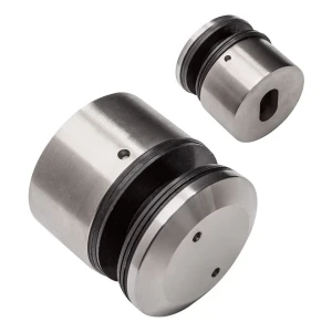 Fixation ponctuelle verre 8-16,76mm ø 48/26/M10x38 AISI304 à clé système plat satiné