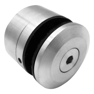 Fixation ponctuelle verre 8-16,76mm fi 48/26/M10x38 sur clé Allen AISI304 satin système plat