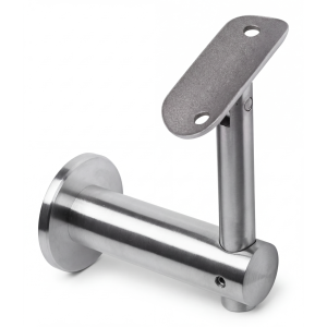 Fixation de main courante murale articulée Ø50mm AISI304 système 42,4 satin