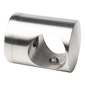 Support traversant pour barre ø19 mm fixation plane AISI304 satiné