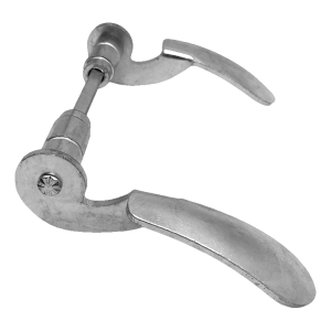 PSG poignée de porte forgée galvanisée H145×L85 mm – kit complet lisse