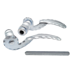 Postal – poignée de porte décorative galvanisée 142 mm – kit complet avec tige