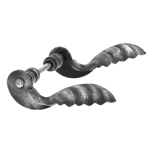 Postal – poignée de portail forgée décorative H160×L90 mm ensemble complet