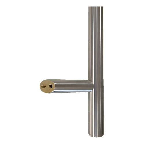 Poignée de porte ronde unilatérale 32×800 mm – acier inoxydable AISI 304, satiné, fixation 45° 000-723 (2)