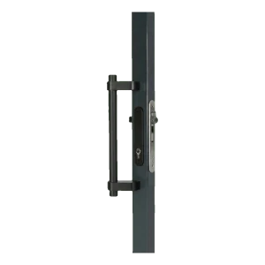 Locinox – poignée fixe pour portail en aluminium anodisé 365 mm, noire, montage unilatéral 60°