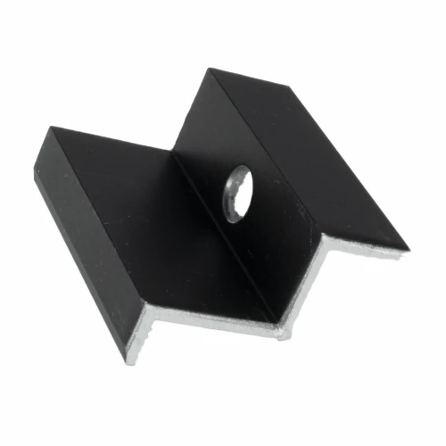 Pince latérale H35 aluminium 6060 trou M8 Anodisé PV-03-06
