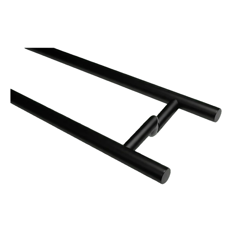 Poignée de porte bilatérale ronde noire PINOX Ø 32 x 1400 mm AISI 304 000-747 (2)